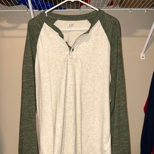GAP Henley, rarely worn but recently outgrew the shirt.